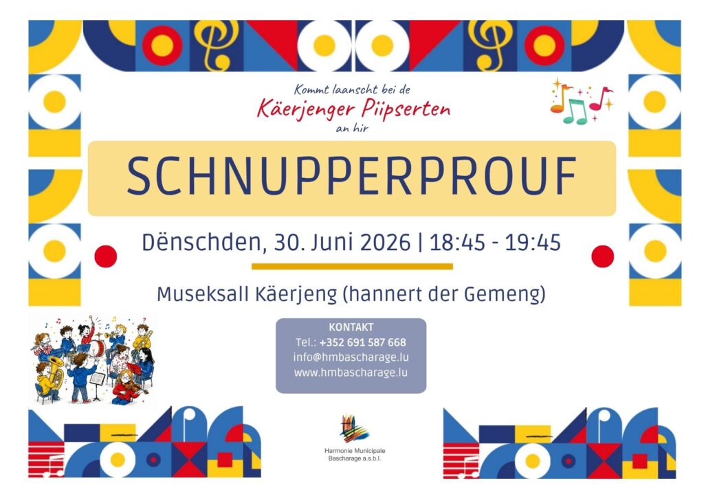 Schnupperprouf - Prouf fir jonk Musikanten